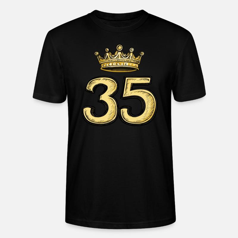 Couronne à 35 chiffres - T-shirt bio CRAFTER Stanley Stella Unisexe - noir