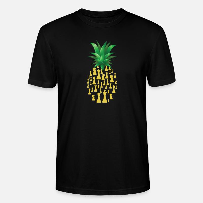 Échecs - Pièces d’échecs Ananas - T-shirt bio CRAFTER Stanley Stella Unisexe - noir