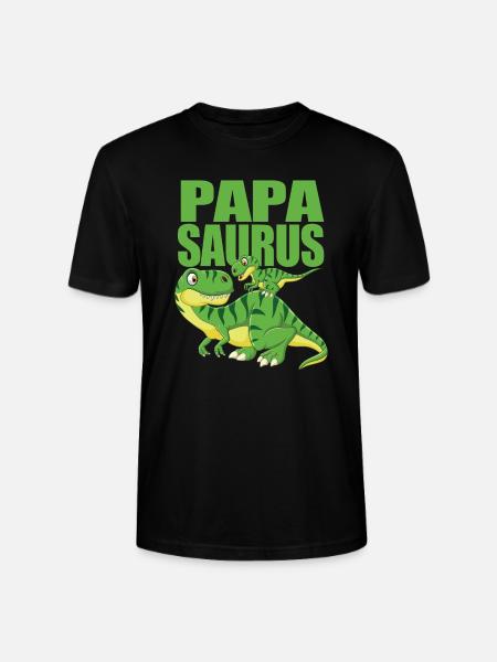 Papa Dinosaurier - Papasaurus - Stanley/Stella Unisex Bio-T-Shirt CRAFTER - Schwarz