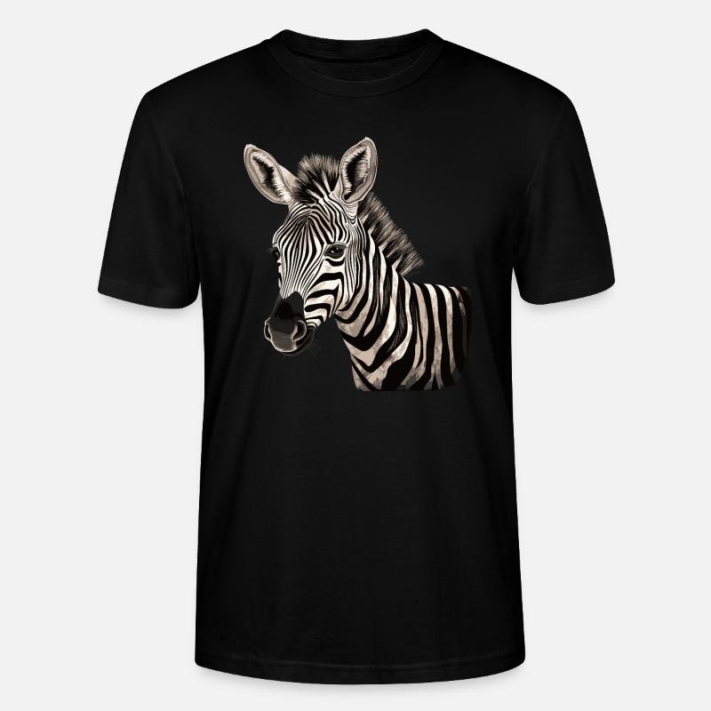 Zebra Afrika Tier - Stanley/Stella Unisex Bio-T-Shirt CRAFTER - Schwarz