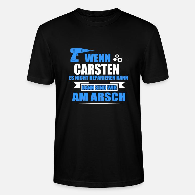 CARSTEN -Geschenk - Stanley/Stella Unisex Bio-T-Shirt CRAFTER - Schwarz