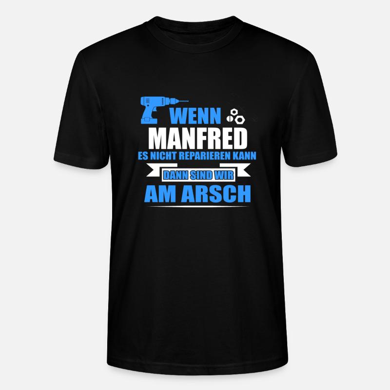 MANFRED -Geschenk - Stanley/Stella Unisex Bio-T-Shirt CRAFTER - Schwarz