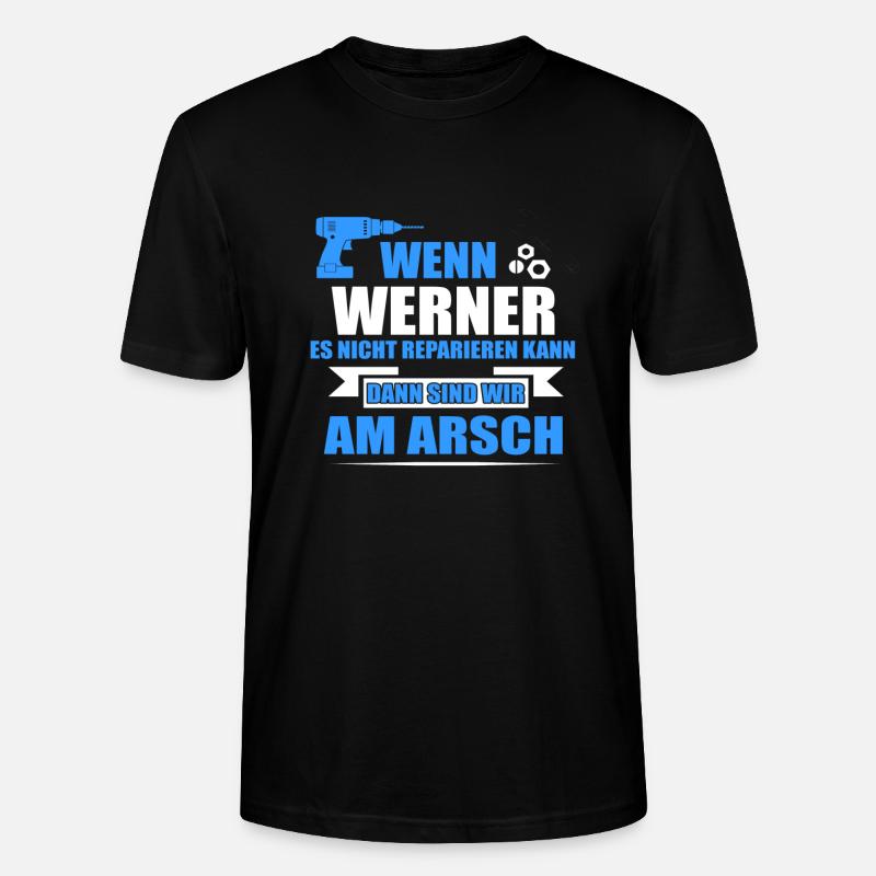 WERNER-Geschenk - Stanley/Stella Unisex Bio-T-Shirt CRAFTER - Schwarz