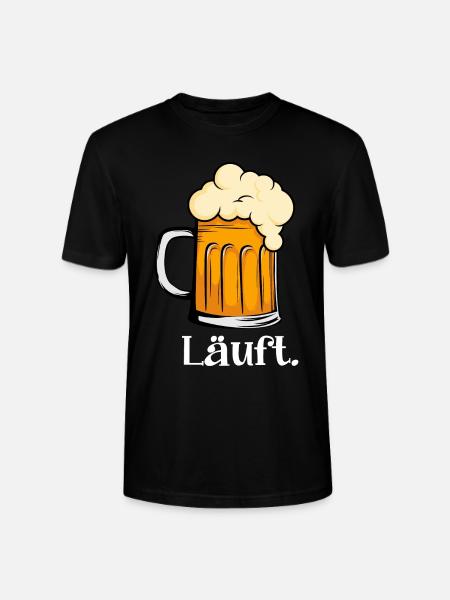 Läuft Beer - Stanley/Stella Unisex Bio-T-Shirt CRAFTER - Schwarz