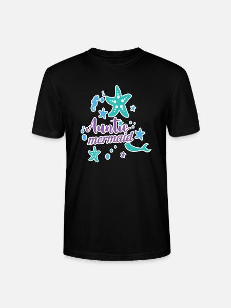 Auntie Mermaid - Stanley/Stella CRAFTER Unisex Organic T-Shirt - black