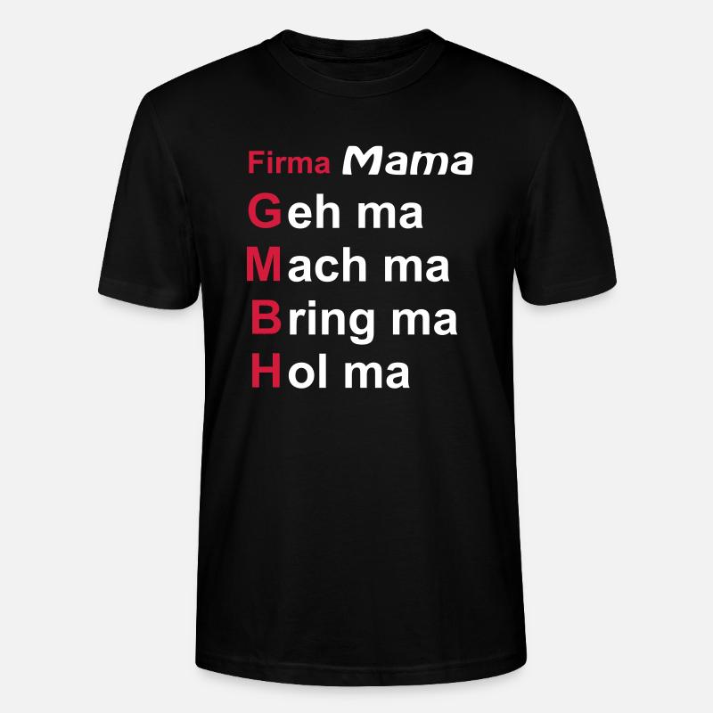 firma mama - Stanley/Stella Unisex Bio-T-Shirt CRAFTER - Schwarz