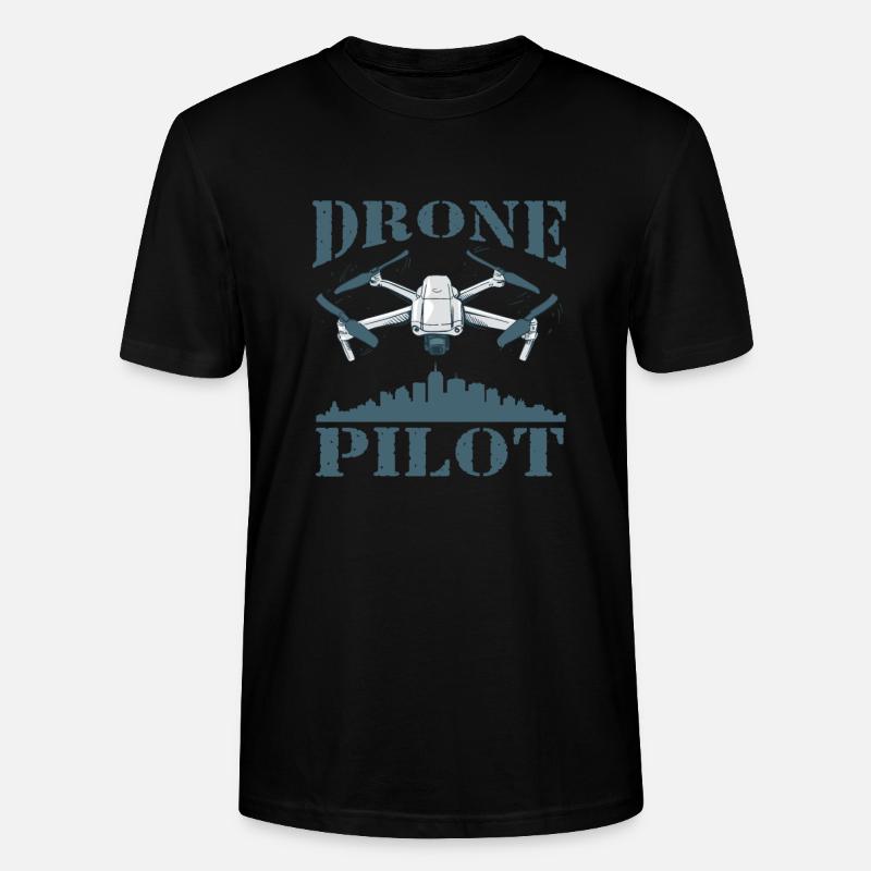 Drone Dronenpilot Quadrocopter - Stanley/Stella Unisex Bio-T-Shirt CRAFTER - Schwarz