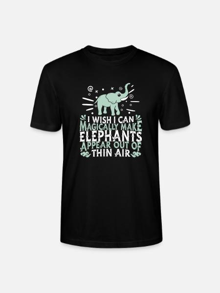 Éléphant - T-shirt bio CRAFTER Stanley Stella Unisexe - noir