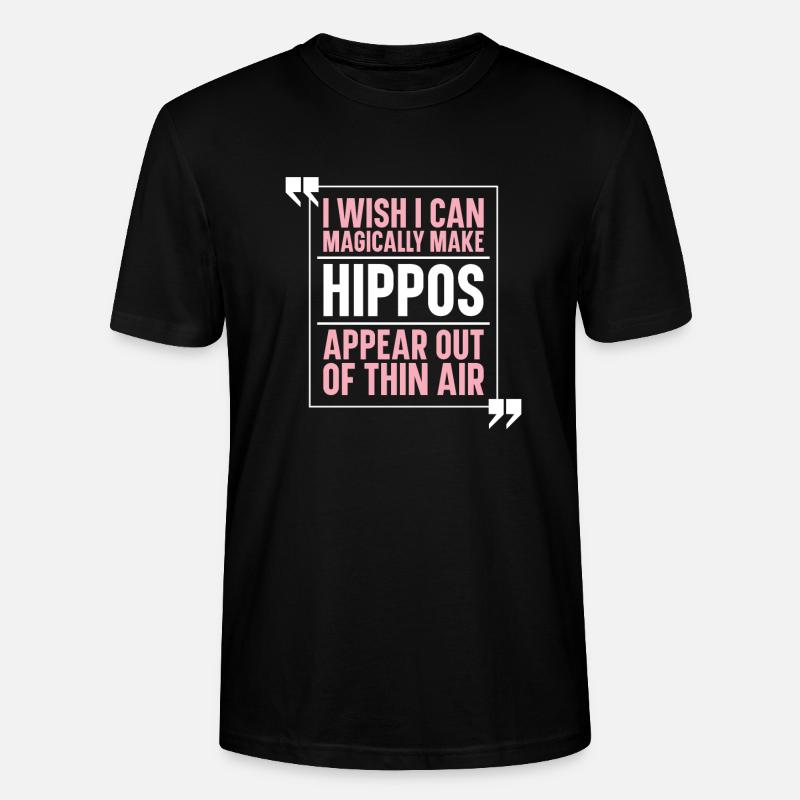 Nilpferd Hippo Flusspferd - Stanley/Stella Unisex Bio-T-Shirt CRAFTER - Schwarz