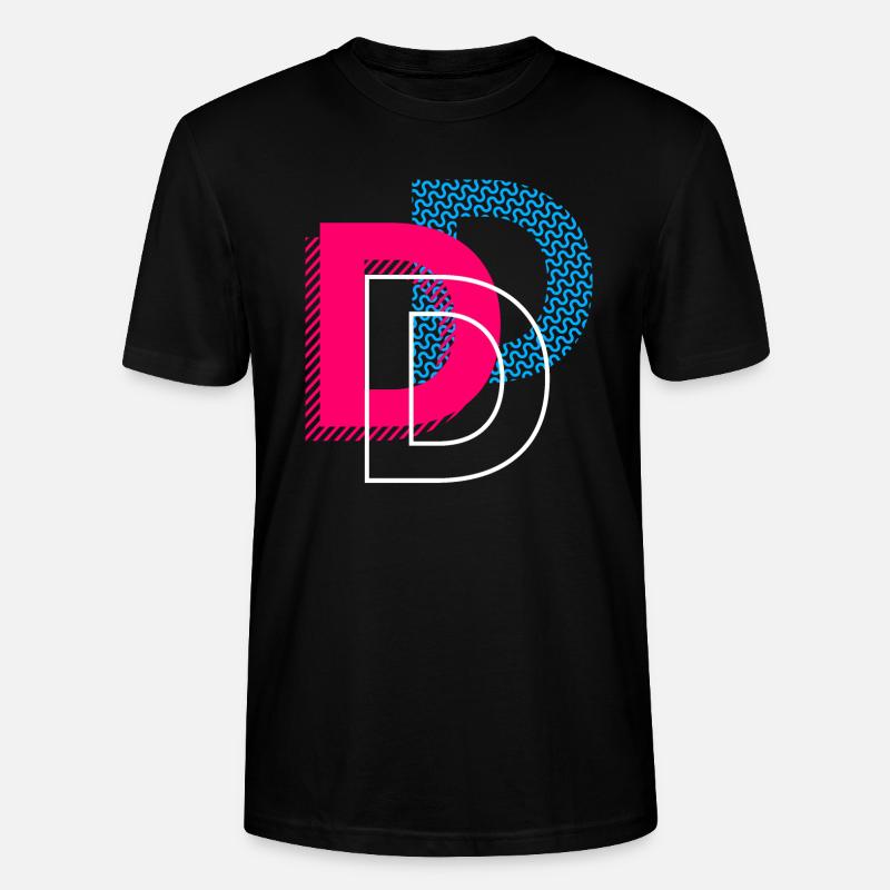 Anfangsbuchstabe D - Stanley/Stella Unisex Bio-T-Shirt CRAFTER - Schwarz