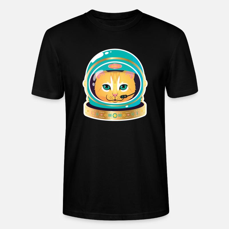 Cosmonaut Cat - T-shirt bio CRAFTER Stanley Stella Unisexe - noir
