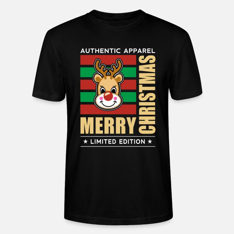 Merry Christmas - Stanley/Stella CRAFTER Unisex Organic T-Shirt - black