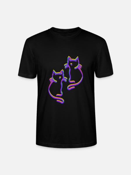 Rainbow Cats LGBT - Stanley/Stella CRAFTER Unisex Organic T-Shirt - black