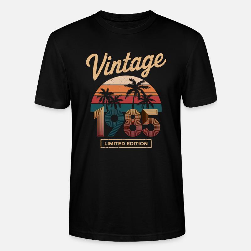 Limitade edition 1985 - T-shirt bio CRAFTER Stanley Stella Unisexe - noir