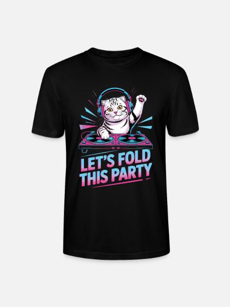 DJ Humour Animal Scottish Fold Chat - T-shirt bio CRAFTER Stanley Stella Unisexe - noir