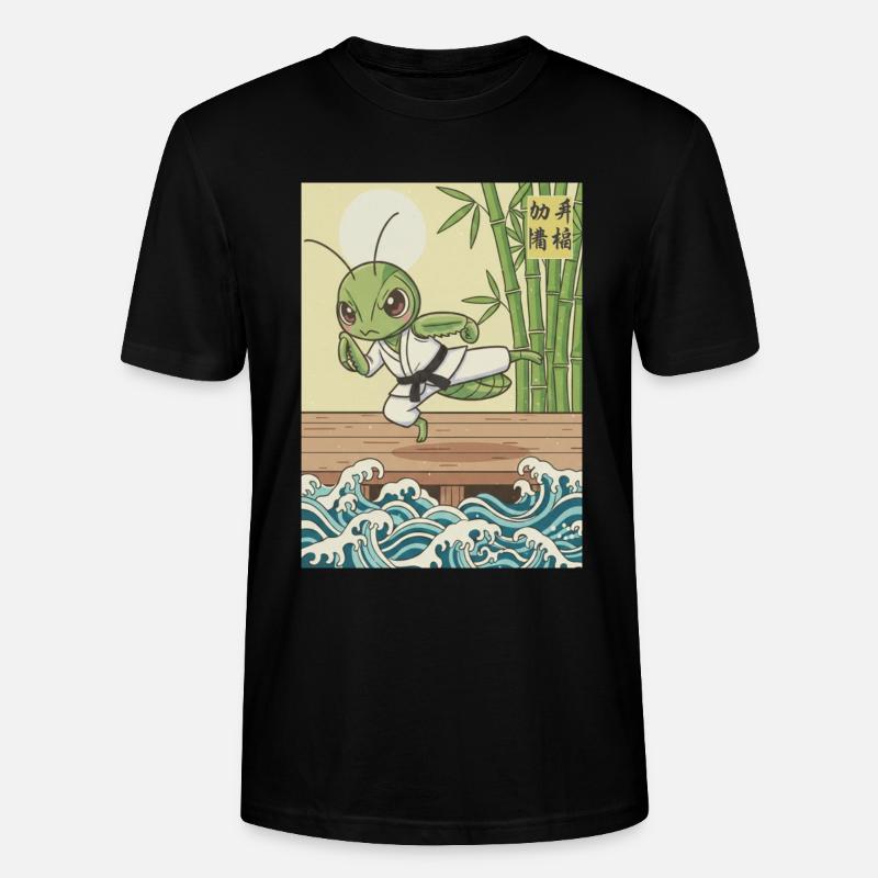 Kawaii Kampfkunst Gottesanbeterin - Stanley/Stella Unisex Bio-T-Shirt CRAFTER - Schwarz