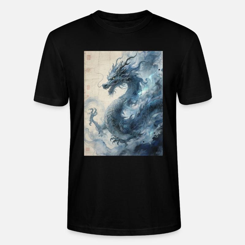 Die Sternennacht: Blauer Drache – Aether - Stanley/Stella Unisex Bio-T-Shirt CRAFTER - Schwarz