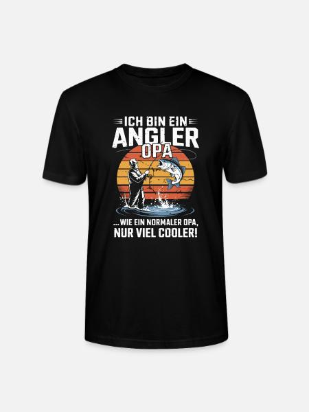 Ich bin ein Angler Opa – cooler Opa Angelshirt - Stanley/Stella Unisex Bio-T-Shirt CRAFTER - Schwarz