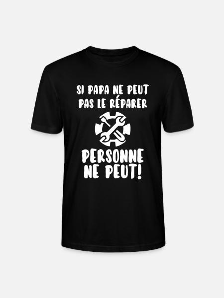 Papa bricoleur - T-shirt bio CRAFTER Stanley Stella Unisexe - noir