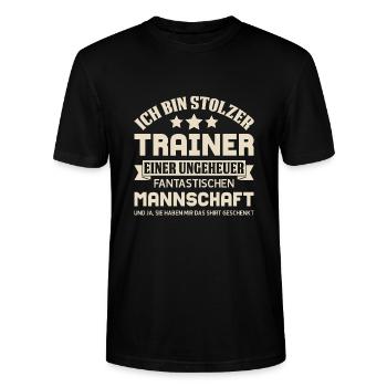 Trainer Spruch - Stanley/Stella Unisex Bio-T-Shirt CRAFTER - Schwarz - Vorne - Alina (178cm) & Michal (187cm)