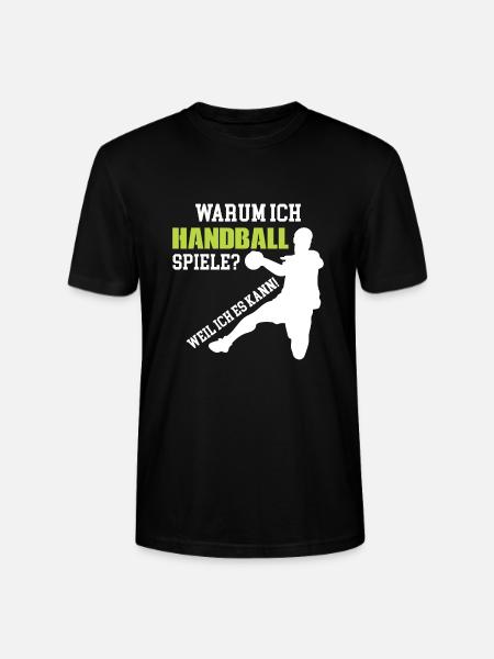 Handball Handballspieler Handballer spielen Spruch - Stanley/Stella Unisex Bio-T-Shirt CRAFTER - Schwarz