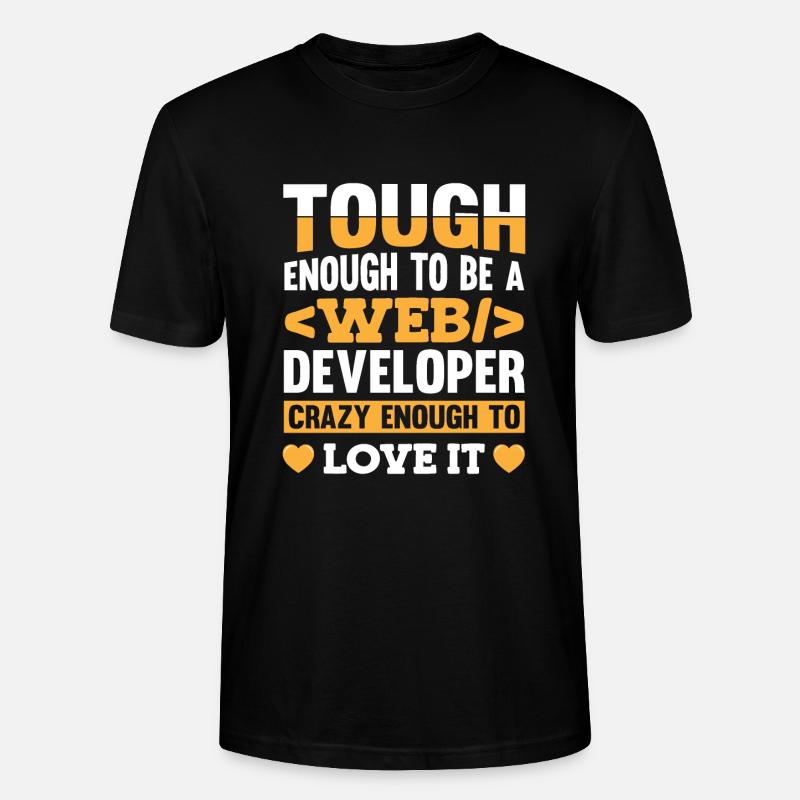 Web Entwickler Webdeveloper Web-Entwickler - Stanley/Stella Unisex Bio-T-Shirt CRAFTER - Schwarz