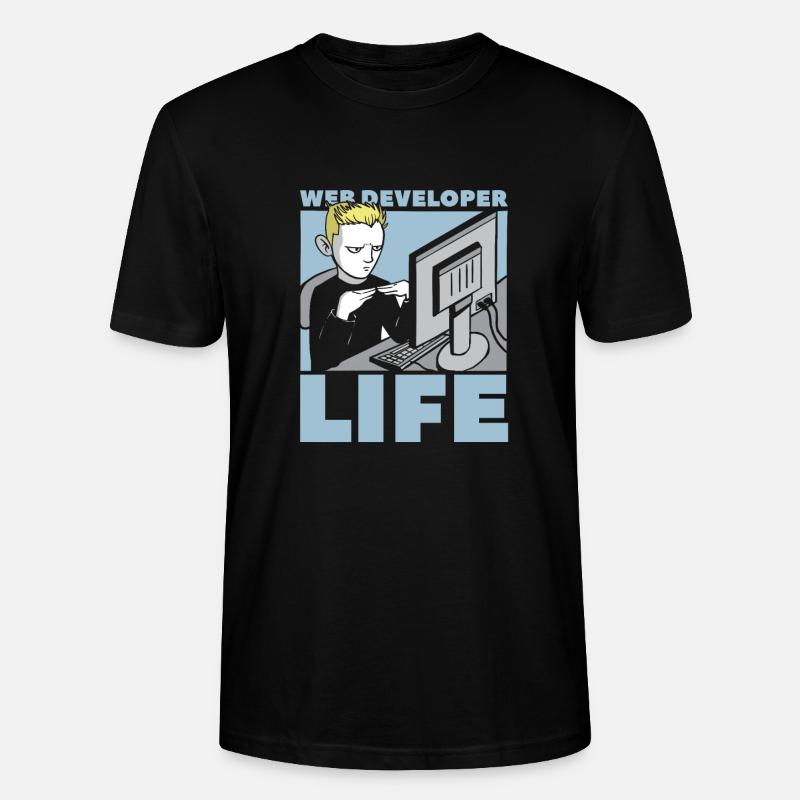 Web Entwickler Webdeveloper Web-Entwickler - Stanley/Stella Unisex Bio-T-Shirt CRAFTER - Schwarz