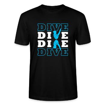 Diving Divers - Stanley/Stella CRAFTER Unisex Organic T-Shirt - black - Front - Alina (178cm) & Michal (187cm)