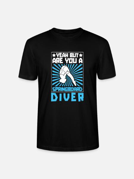 Diving Diver Funny - Stanley/Stella CRAFTER Unisex Organic T-Shirt - black