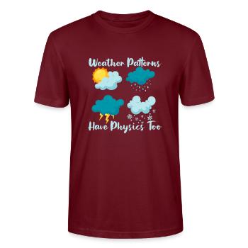 Physique Phyiker Physique appliquée - T-shirt bio CRAFTER Stanley Stella Unisexe - bordeaux - Devant - Alina (178cm) & Michal (187cm)