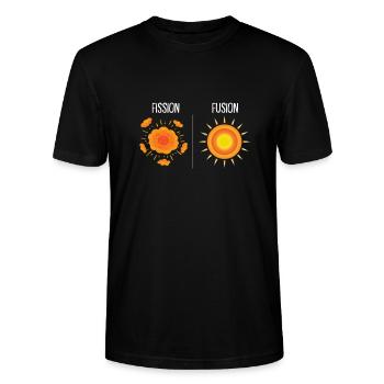 Physics Phyiker Nuclear Physics - Stanley/Stella CRAFTER Unisex Organic T-Shirt - black - Front - Alina (178cm) & Michal (187cm)