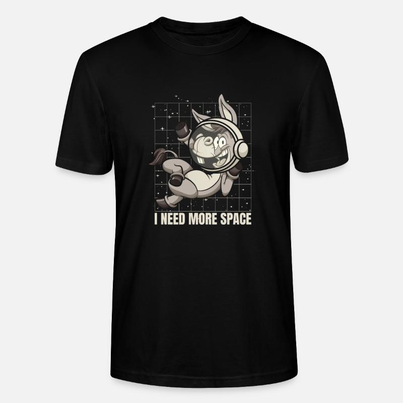 Muli Esel Astronaut I Need More Space - Stanley/Stella Unisex Bio-T-Shirt CRAFTER - Schwarz