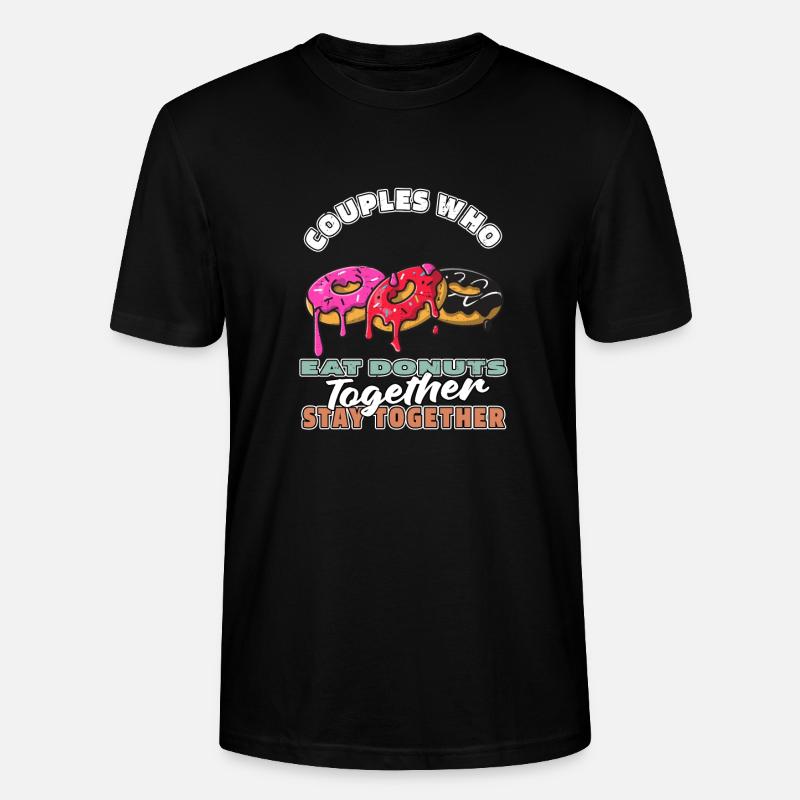 Couple de beignets - T-shirt bio CRAFTER Stanley Stella Unisexe - noir