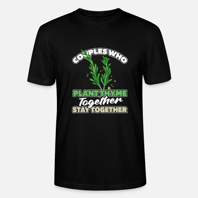 Paire d’herbes de thym - T-shirt bio CRAFTER Stanley Stella Unisexe - noir