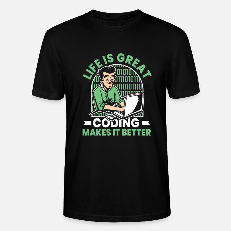 Entwickler Coder Programmierer Lustig - Stanley/Stella Unisex Bio-T-Shirt CRAFTER - Schwarz