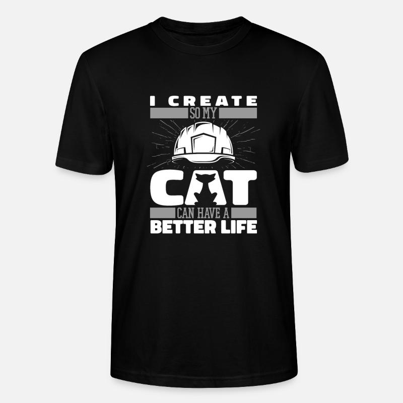 Ingénieur Cat - T-shirt bio CRAFTER Stanley Stella Unisexe - noir