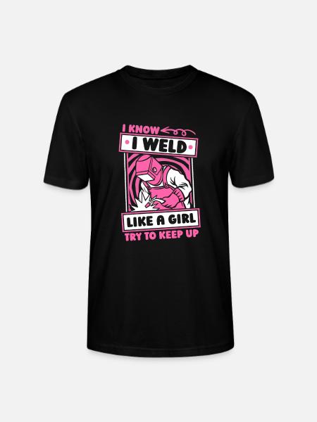 Blacksmith Metal Worker Girl - Stanley/Stella CRAFTER Unisex Organic T-Shirt - black