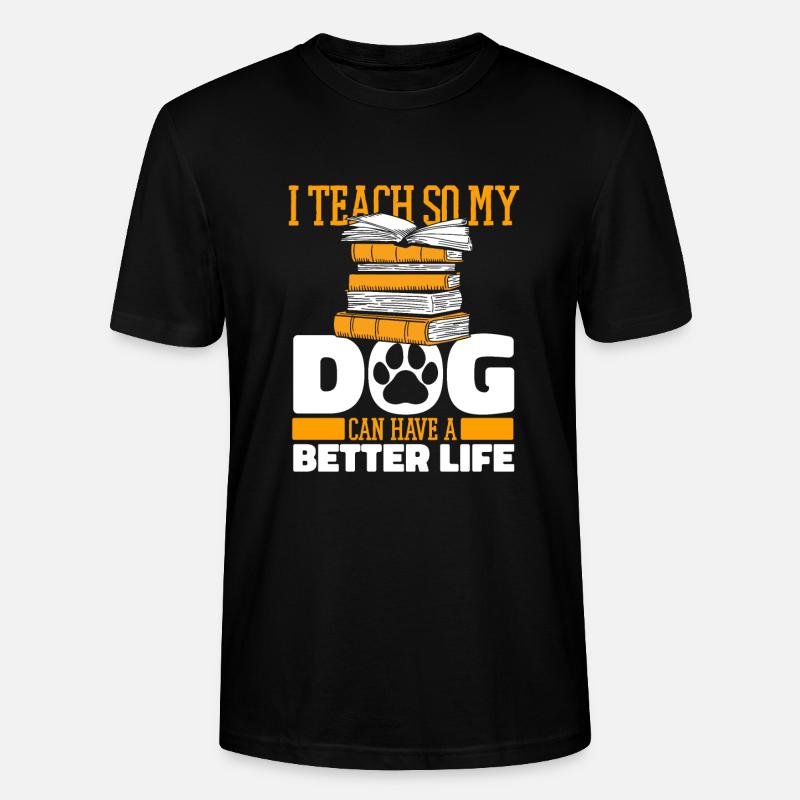 Lehrer Pädagoge Hund - Stanley/Stella Unisex Bio-T-Shirt CRAFTER - Schwarz