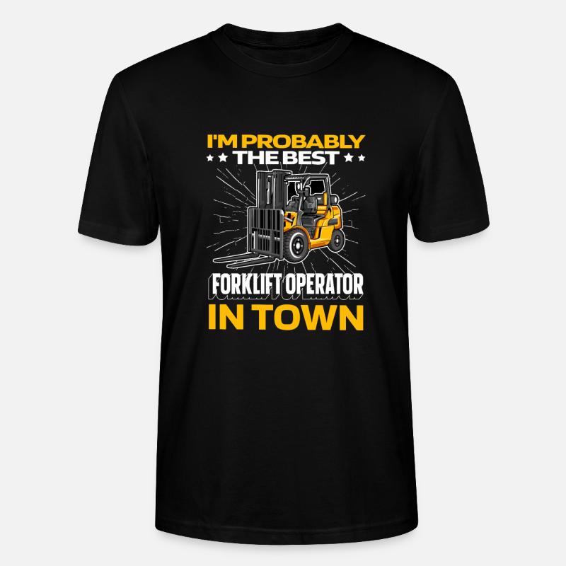 Chariot élévateur à fourche - T-shirt bio CRAFTER Stanley Stella Unisexe - noir