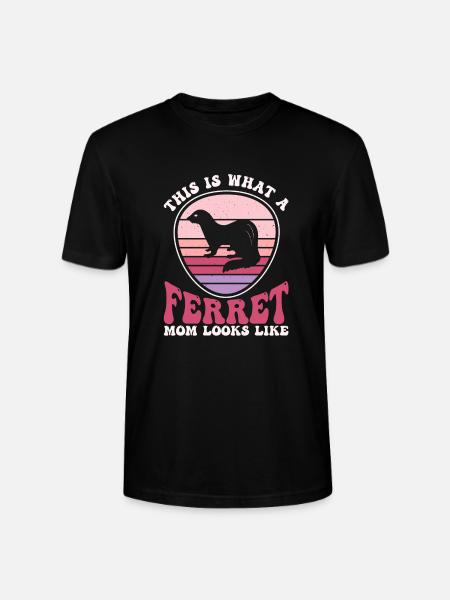 Frettchen Iltis Mutter - Stanley/Stella Unisex Bio-T-Shirt CRAFTER - Schwarz