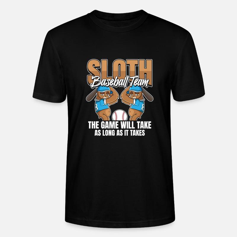 Sloth Team Sloth Baseball - T-shirt bio CRAFTER Stanley Stella Unisexe - noir