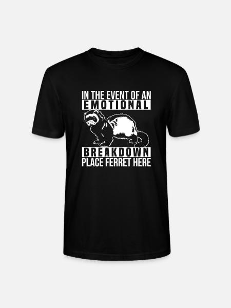 Ferret Iltis Funny - Stanley/Stella CRAFTER Unisex Organic T-Shirt - black