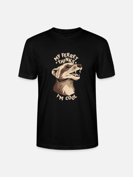 Frettchen Iltis Cool - Stanley/Stella Unisex Bio-T-Shirt CRAFTER - Schwarz