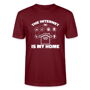Développeur Web Développeur Web Internet - T-shirt bio CRAFTER Stanley Stella Unisexe - bordeaux - Devant - Alina (178cm) & Michal (187cm)