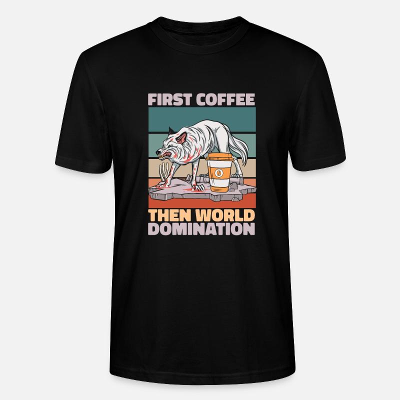 Café Wolf - T-shirt bio CRAFTER Stanley Stella Unisexe - noir