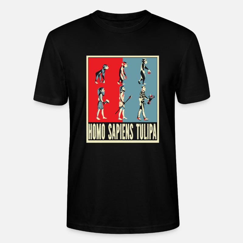 Tulipes Evolution Tulipes - T-shirt bio CRAFTER Stanley Stella Unisexe - noir