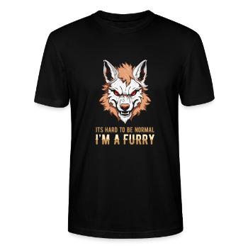 Furry Fandom Fursuits Cool - Stanley/Stella Unisex Bio-T-Shirt CRAFTER - Schwarz - Vorne - Alina (178cm) & Michal (187cm)