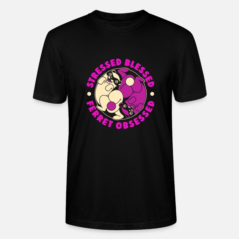 Frettchen Iltis Niedlich - Stanley/Stella Unisex Bio-T-Shirt CRAFTER - Schwarz