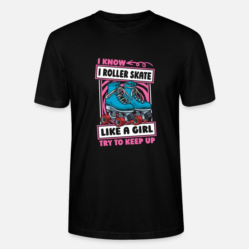 Roller skating Roller skating - Stanley/Stella CRAFTER Unisex Organic T-Shirt - black