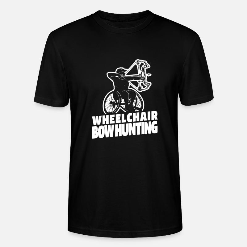 Bogenjagd Bogenjäger Rollstuhl - Stanley/Stella Unisex Bio-T-Shirt CRAFTER - Schwarz